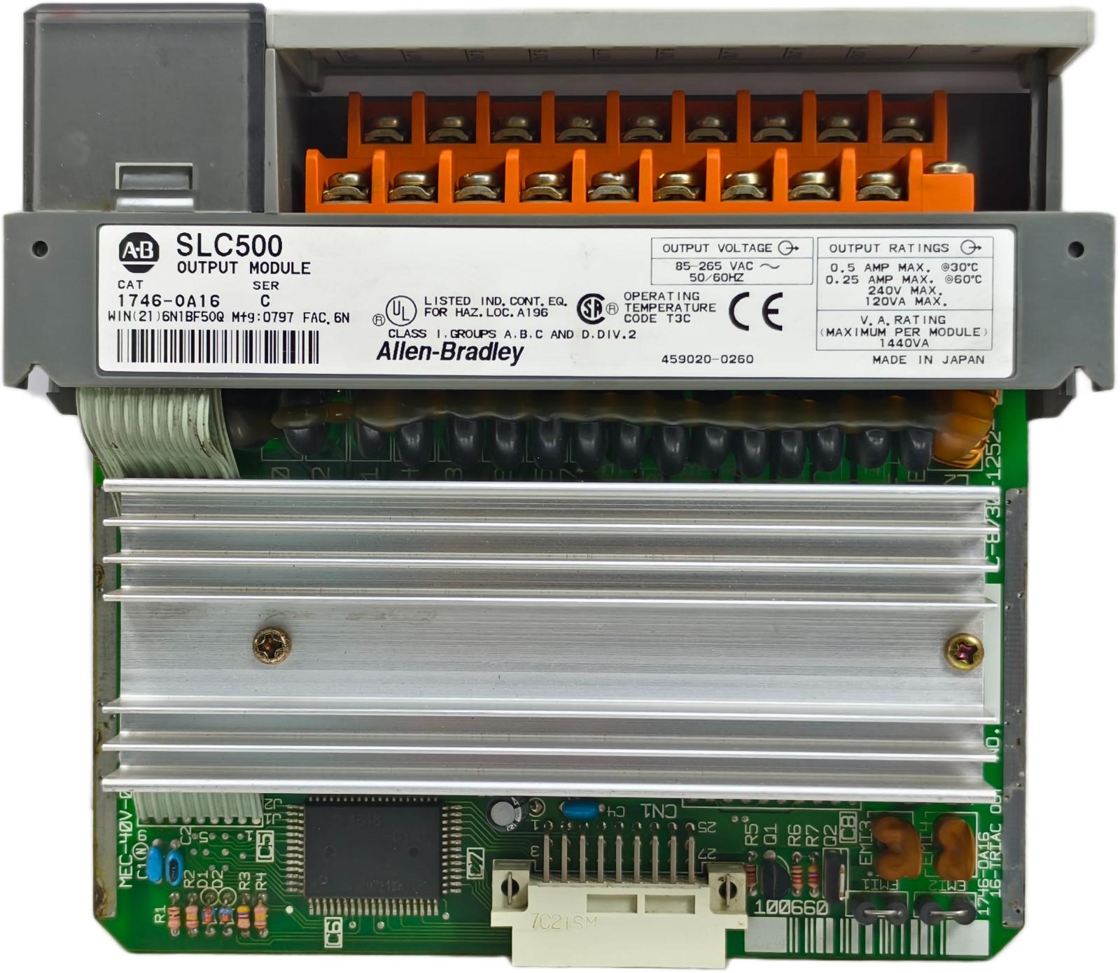 Module De Sortie PLC 1746-OA16 SLC500 16Pt 85-265VAC
