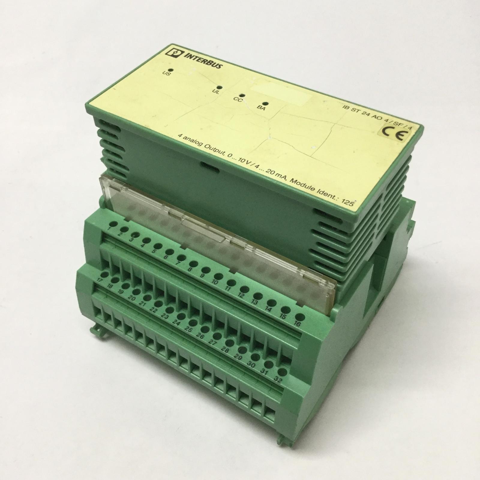IB ST 24 AO 4/SF4 Analog Output Module 4-Channel, 4-20mA, 0-10V