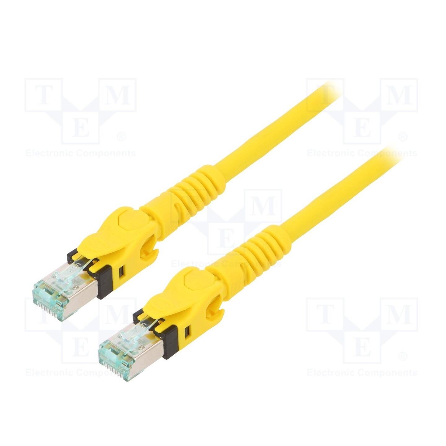Copper cable, (round), Cable assemblies, Pre-assembled on both sides, Wiring 1:1, Halogen-free, Oil resistant, Cable length: 1 m