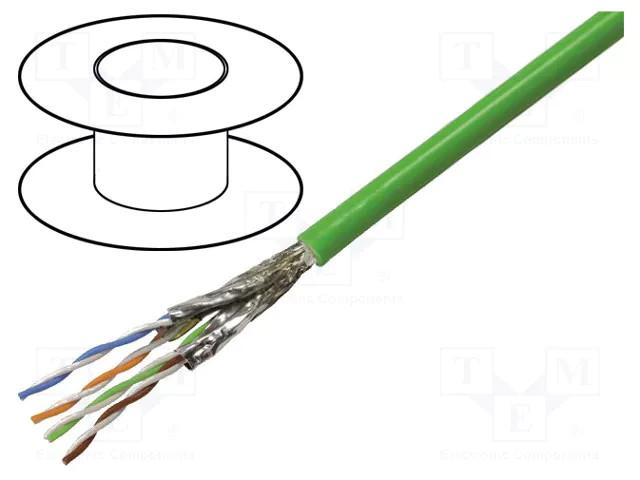 Copper cable, (round), 4x 2x AWG 23/1, PVC, Cable length: 20 m, Cat. 6A, Class EA up to 500 MHz