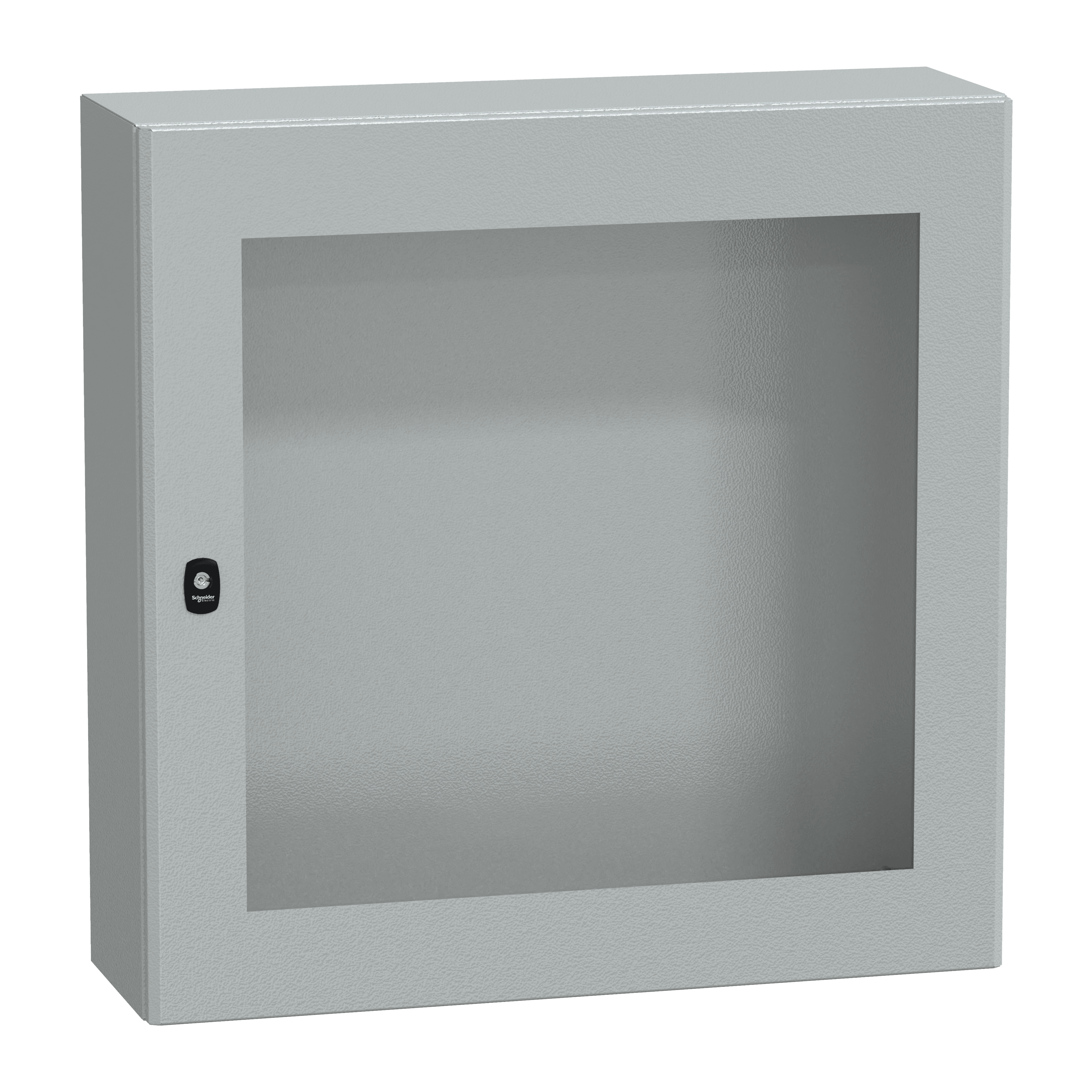 Wall mounted steel enclosure, Spacial S3D, transparent door, without mounting plate, 800x800x250mm, IP66, IK08