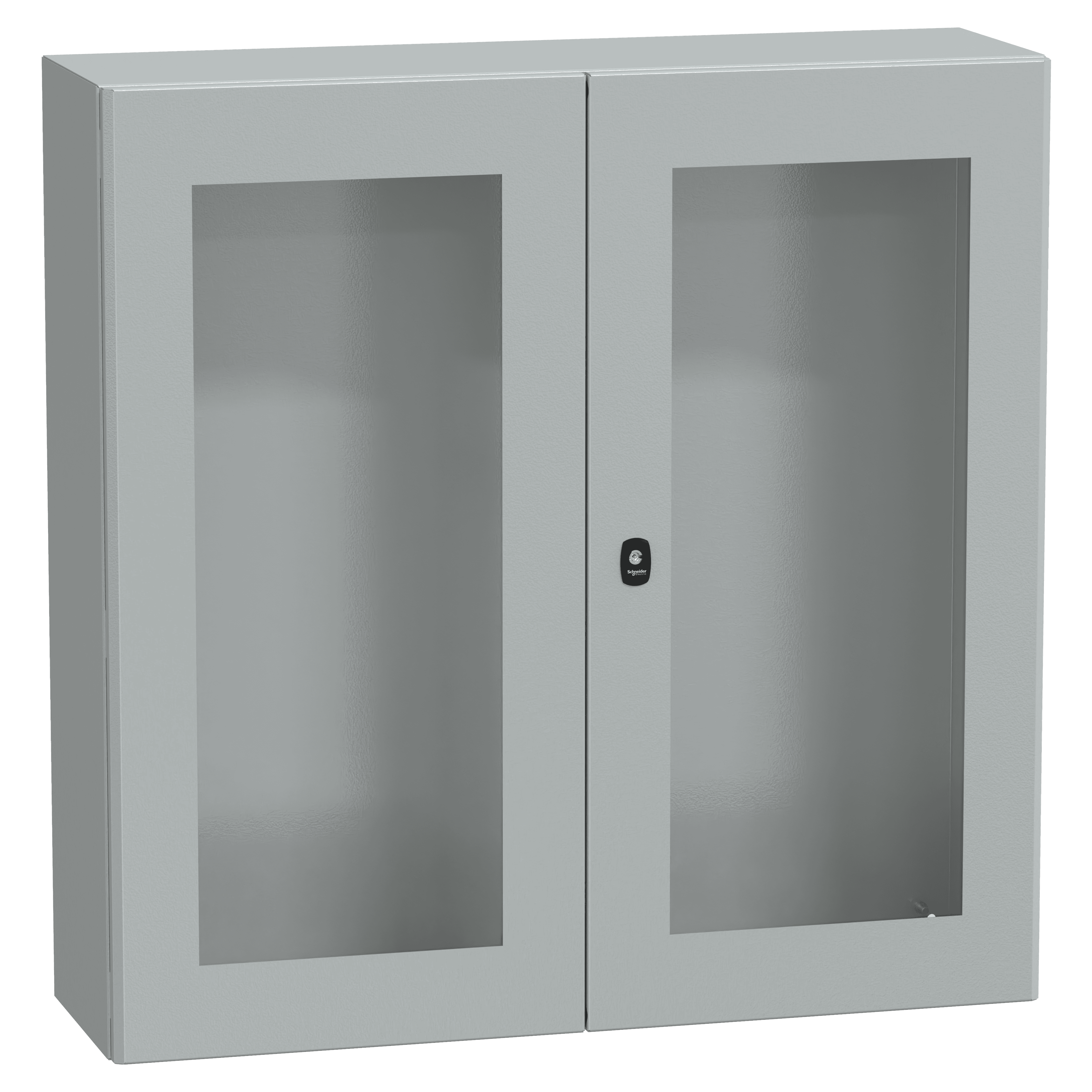 Wall mounted steel enclosure, Spacial S3D, double transparent door, without mounting plate, 1000x1000x300mm, IP55, IK08