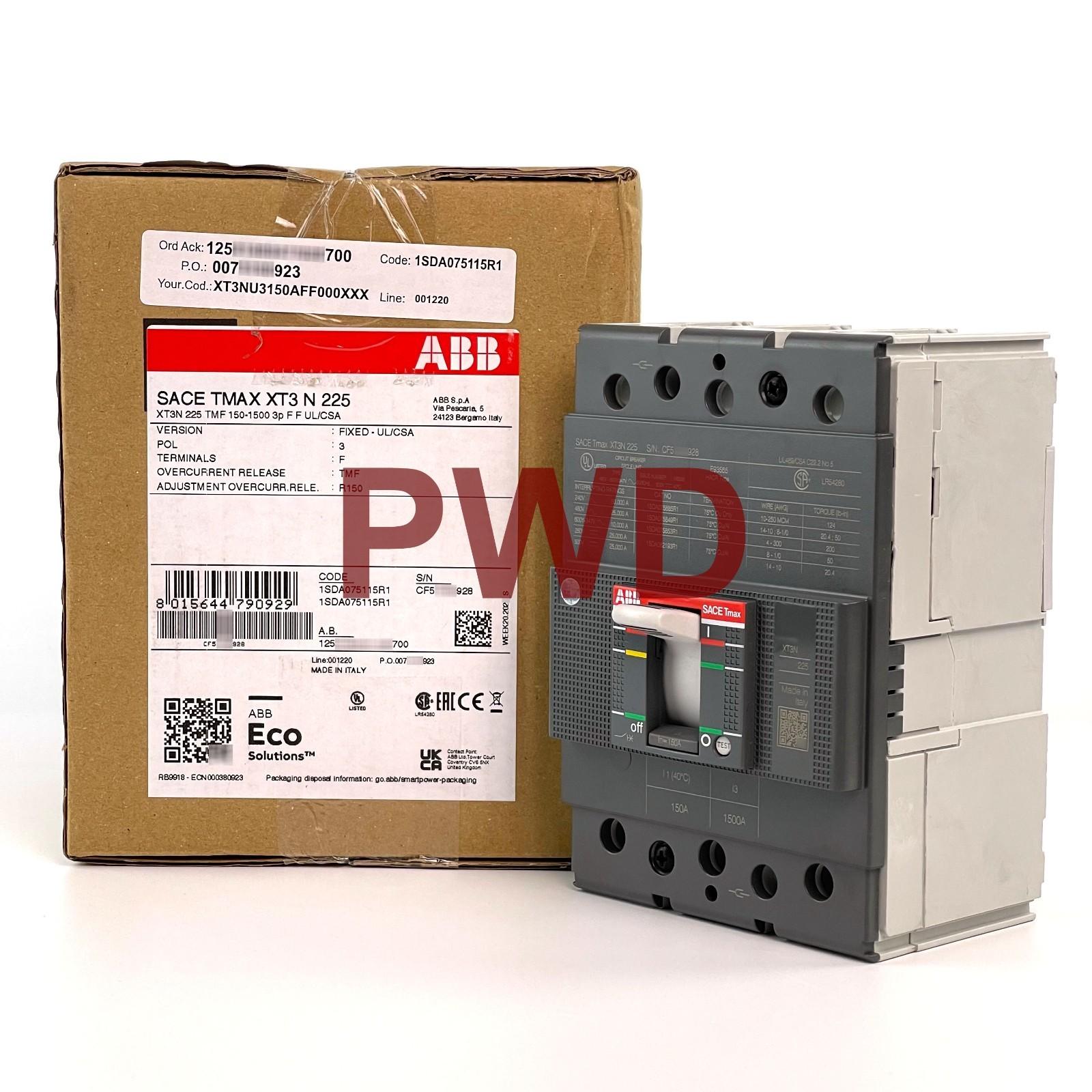 XT3N 225 TMF 150-1500 3P F F UL/CSA
