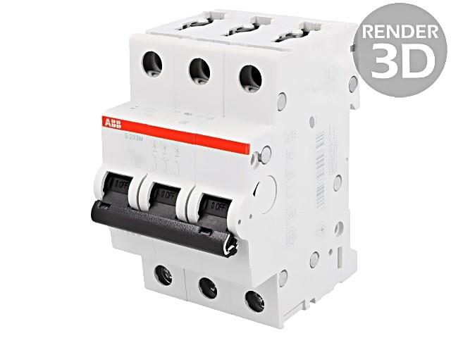 S203M-D20 Miniature Circuit Breaker - 3P - D - 20 A