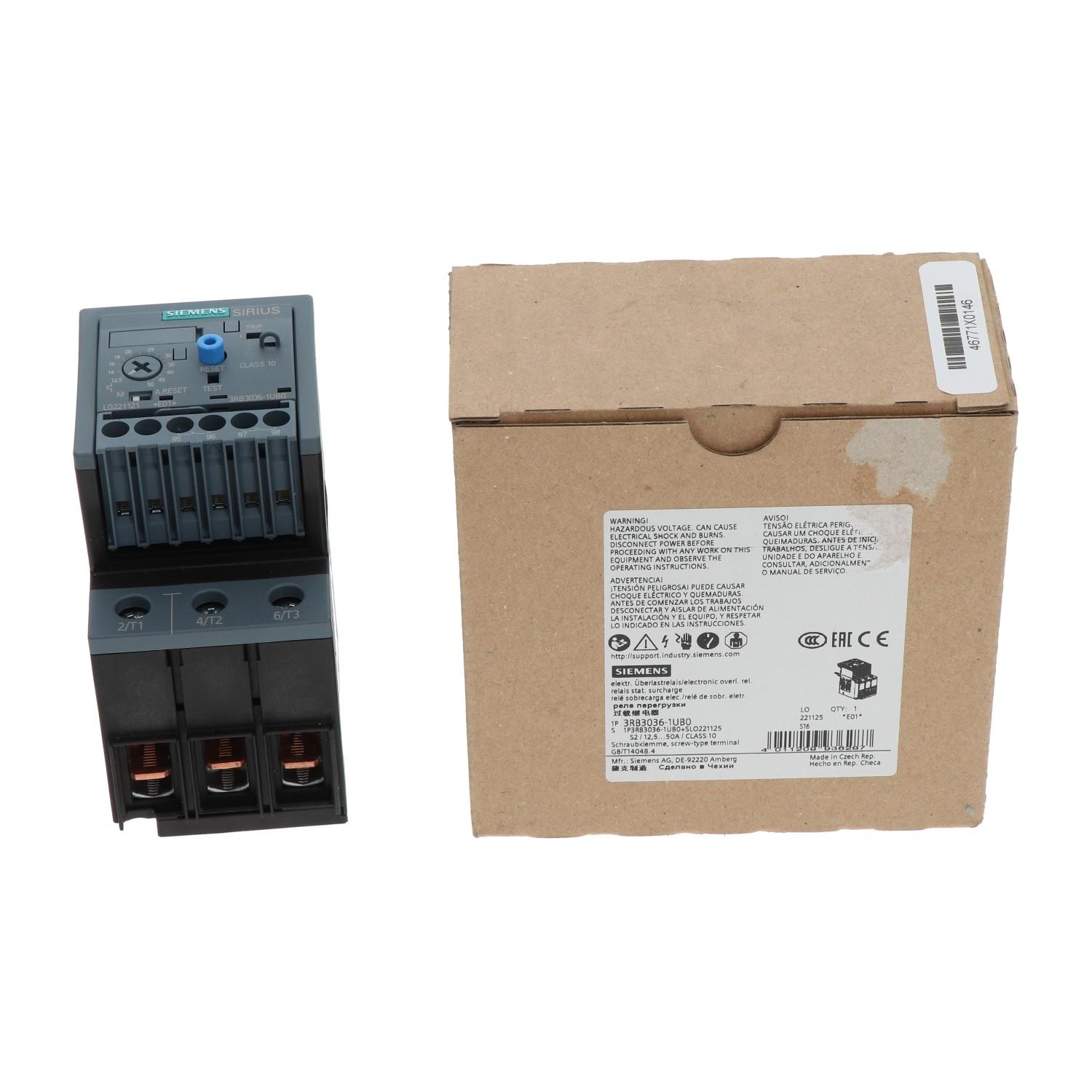 OVERLOAD SS S2 CL10 12.5-50A SCREW