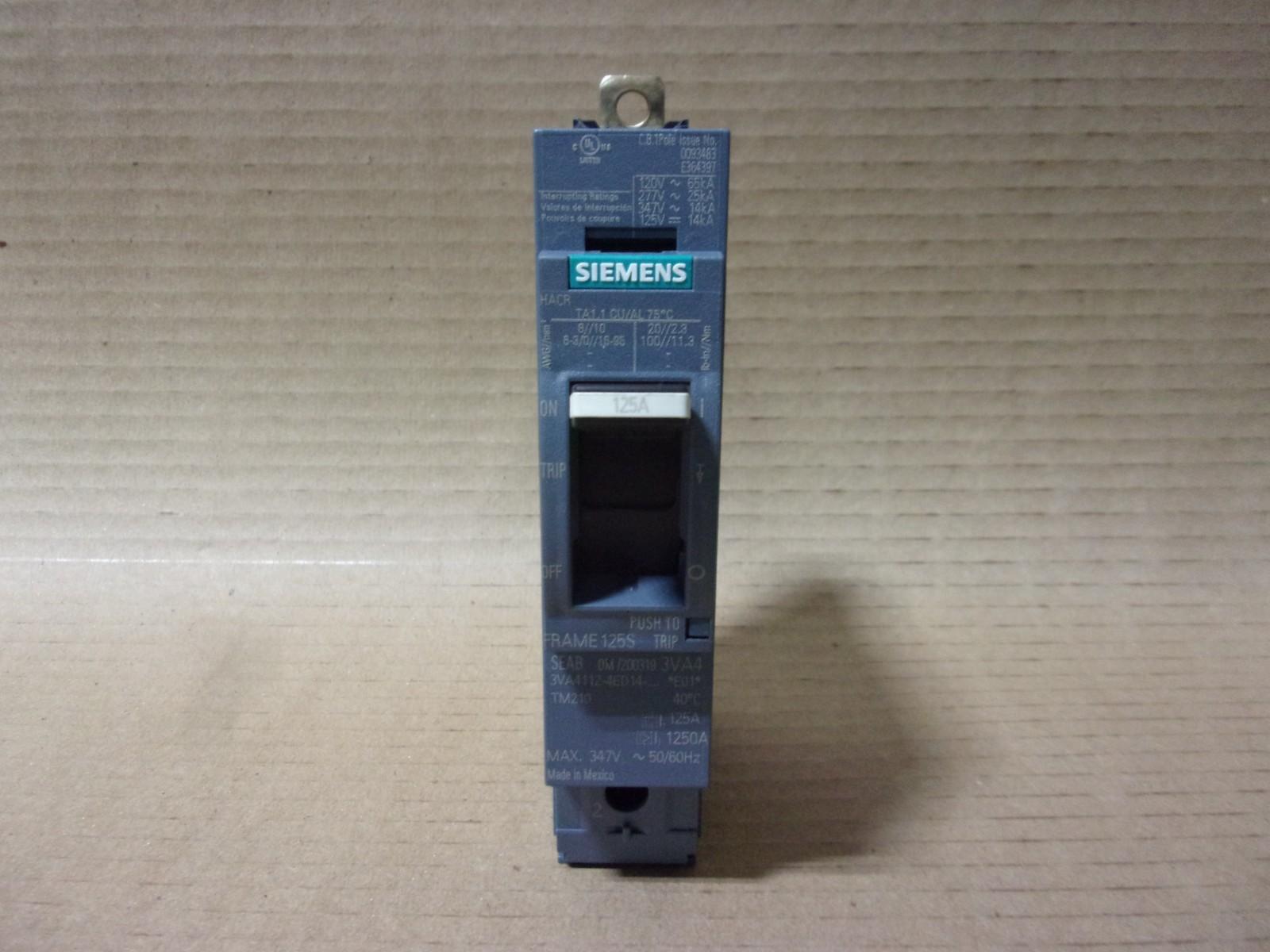 BRKR 3VA41 1P 125A 25KA FTFM LD LUG