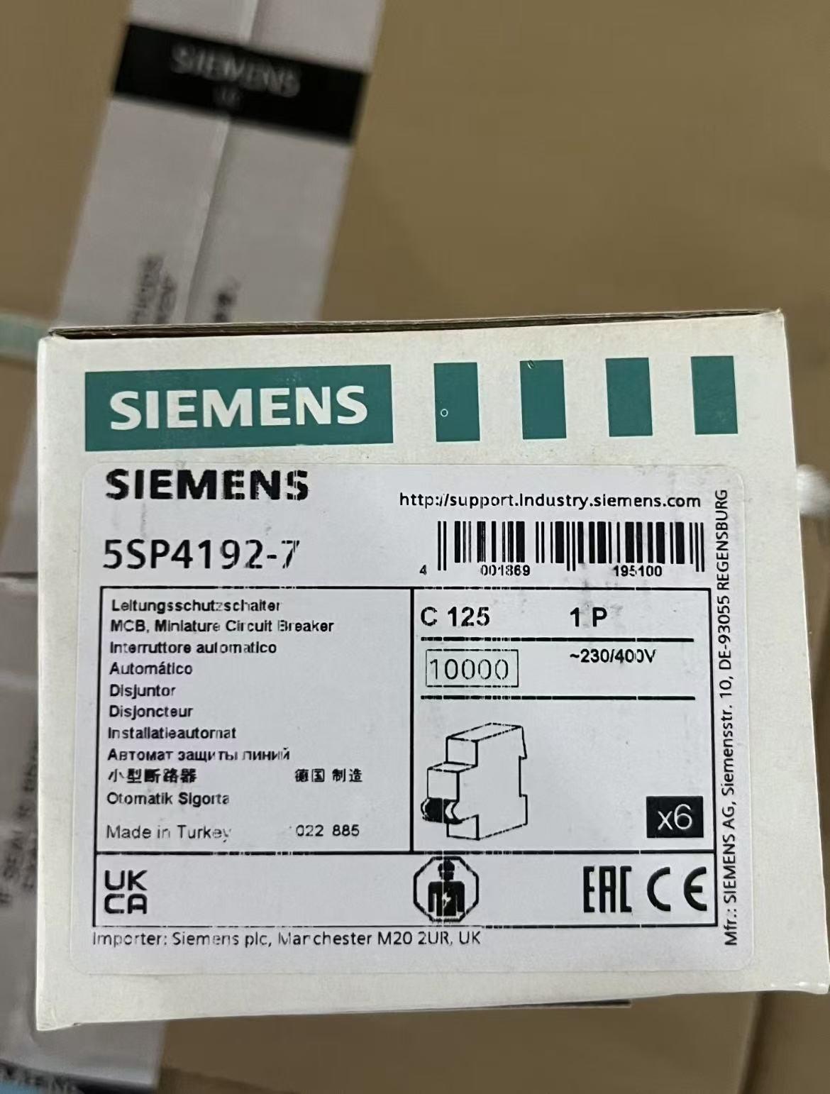 SUP PTOR 5SP4 1P 240V 125A 7.5K C-TRIP