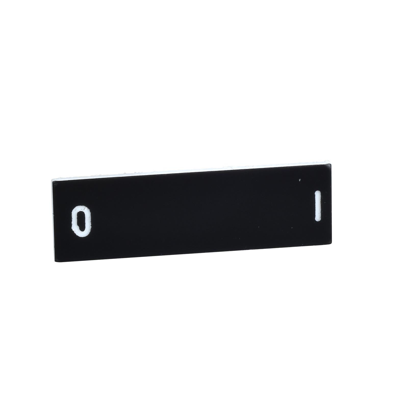 Marked legend, Harmony XB4, Harmony XB5, black, 8 x 27 mm, for holder 30 x 40mm, white marked O I