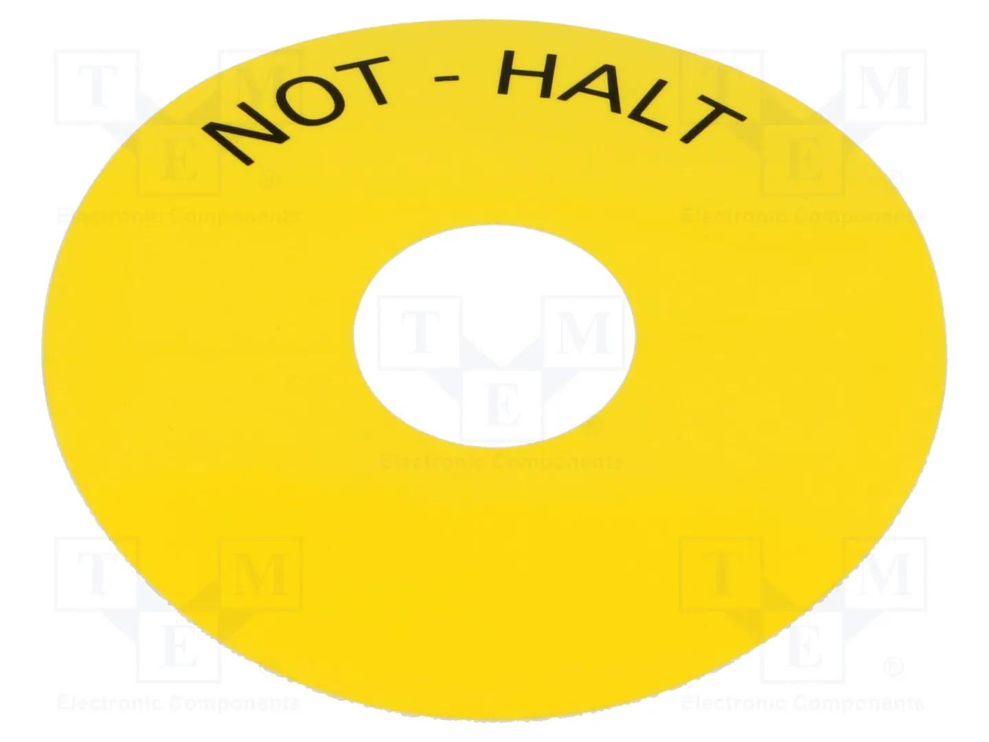 BACKING PLATE, YLW, O.D. 75MM, NOT-HALT