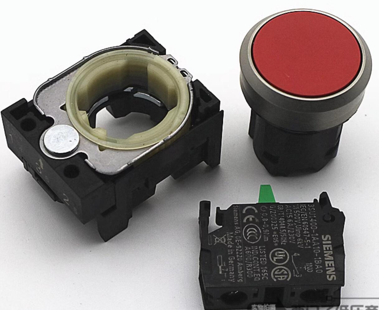 PUSHBUTTON, MOM, RED, FLUSH