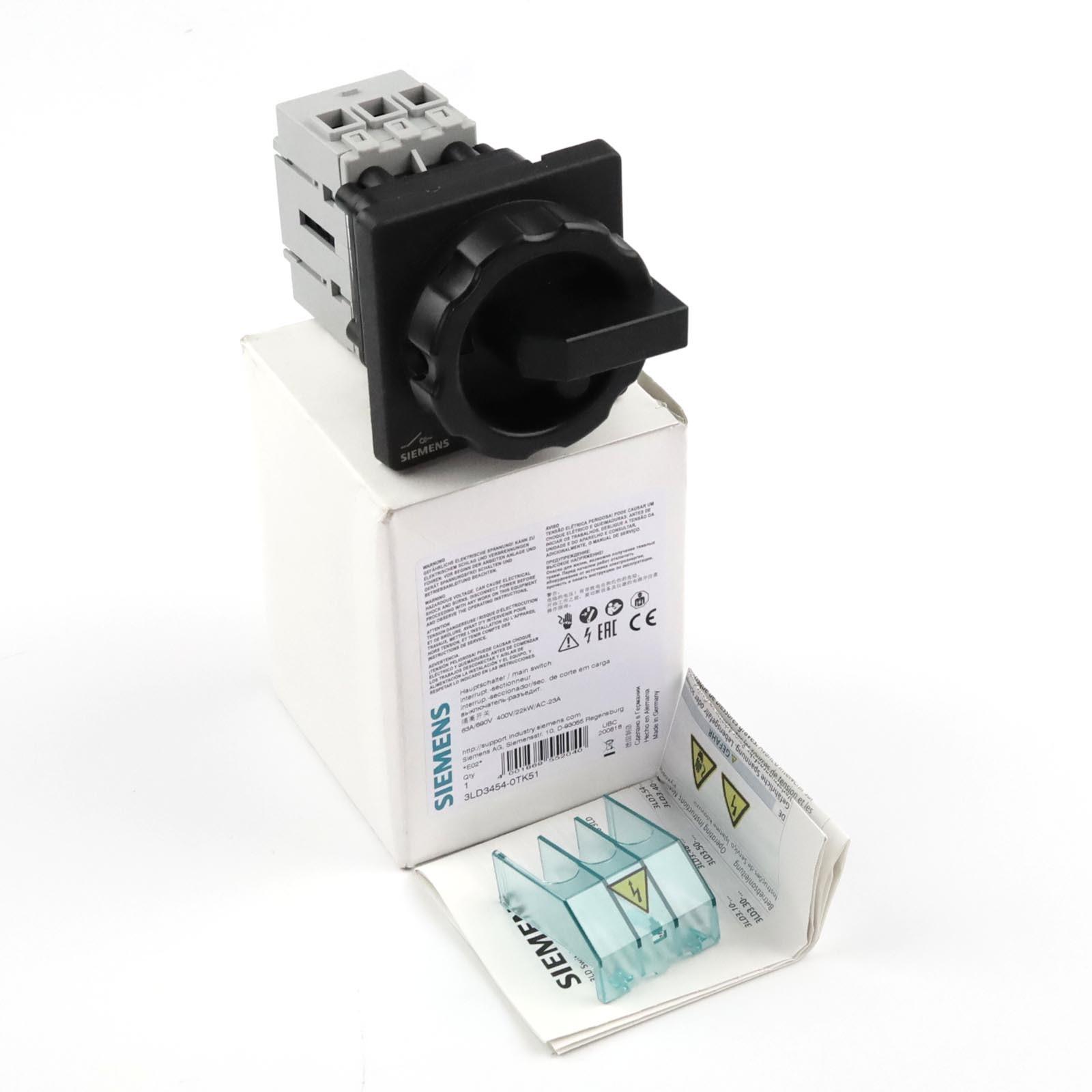Main switch 3-pole Rated
