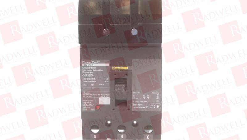 Circuit breaker, PowerPacT Q, 200A, 3 pole, 240VAC, 65kA, I-Line, thermal magnetic, 80%, ABC