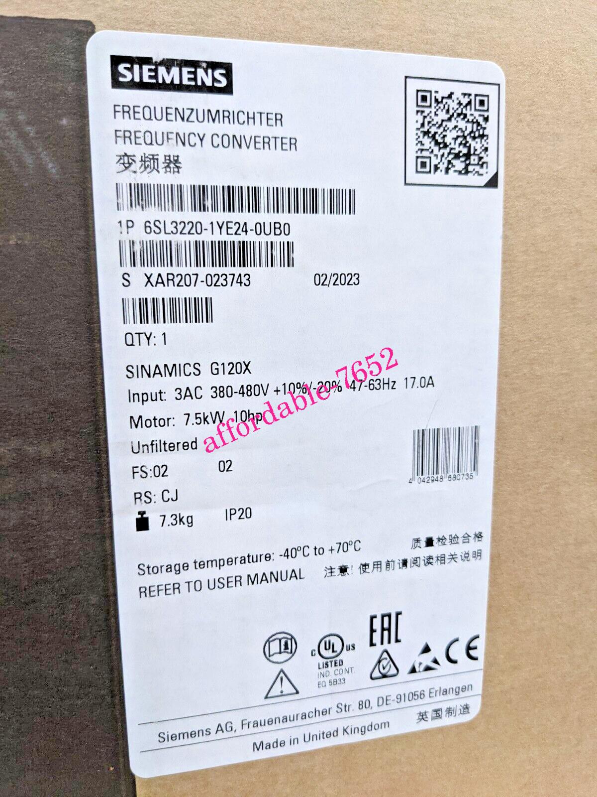 G120X IP20 380...480V 7.5kW FSB UF