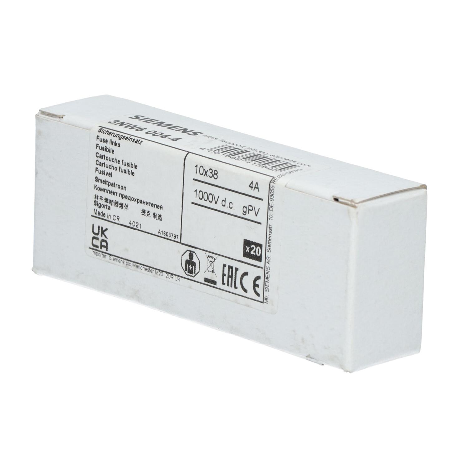 CYLINDRICAL FUSE 10X38MM, 1000V, 4A, GPV