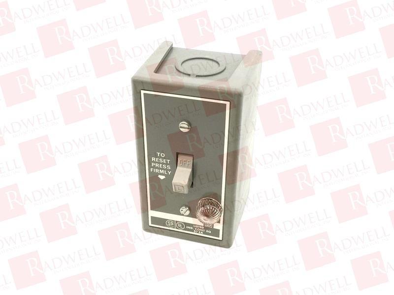 Manual Starter, fractional horsepower, 16A, 2 poles, 1 HP at 277 VAC, toggle operated, red indicator, NEMA 1 enclosure