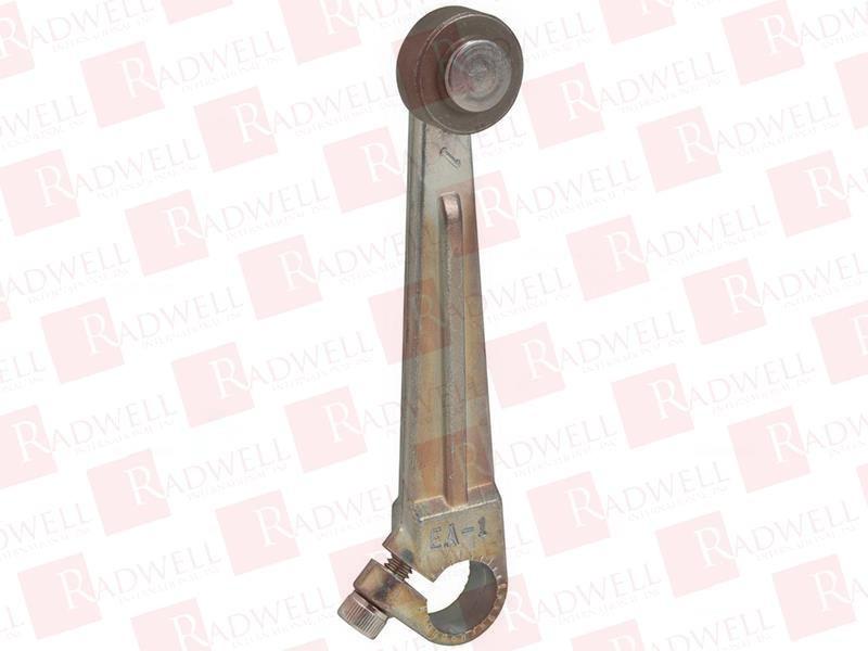NEMA limit switch, 9007C, cast zinc standard lever arm, 2.50 inches long, 0.625 inch diameter, 0.25 inch wide
