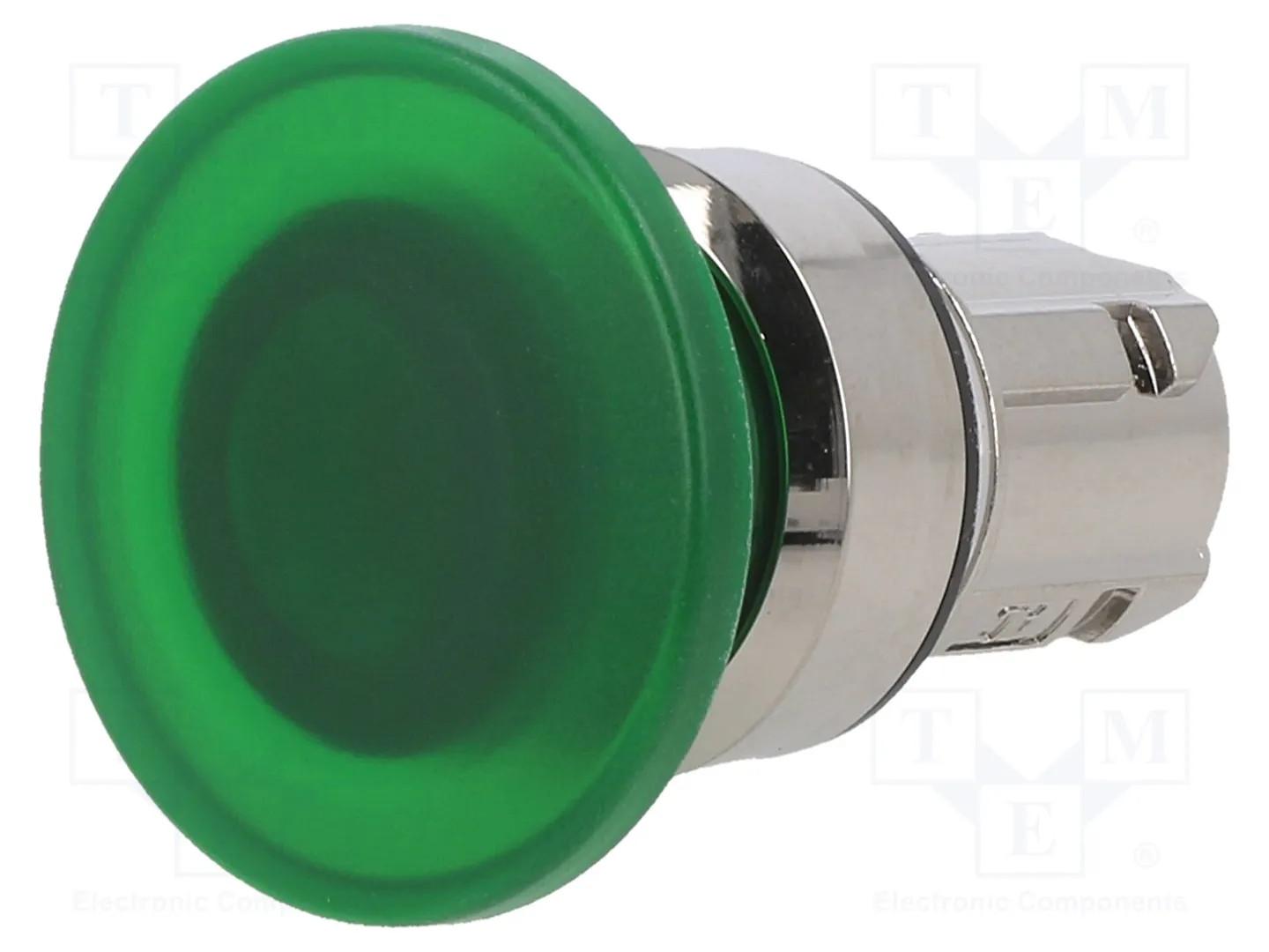 ILLUM PUSHBUTTON, MOM, GRN, MH CAP O40MM