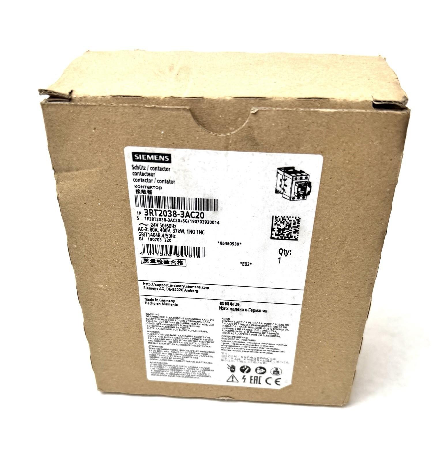 CONTACTOR S2 65A 24VAC SPRING 1NO/1NC
