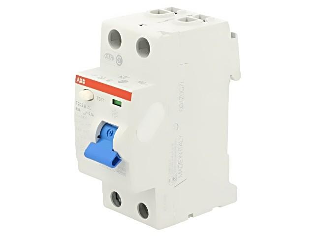 F202 A-63/0.1 Residual Current Circuit Breaker 2P A type 100 mA