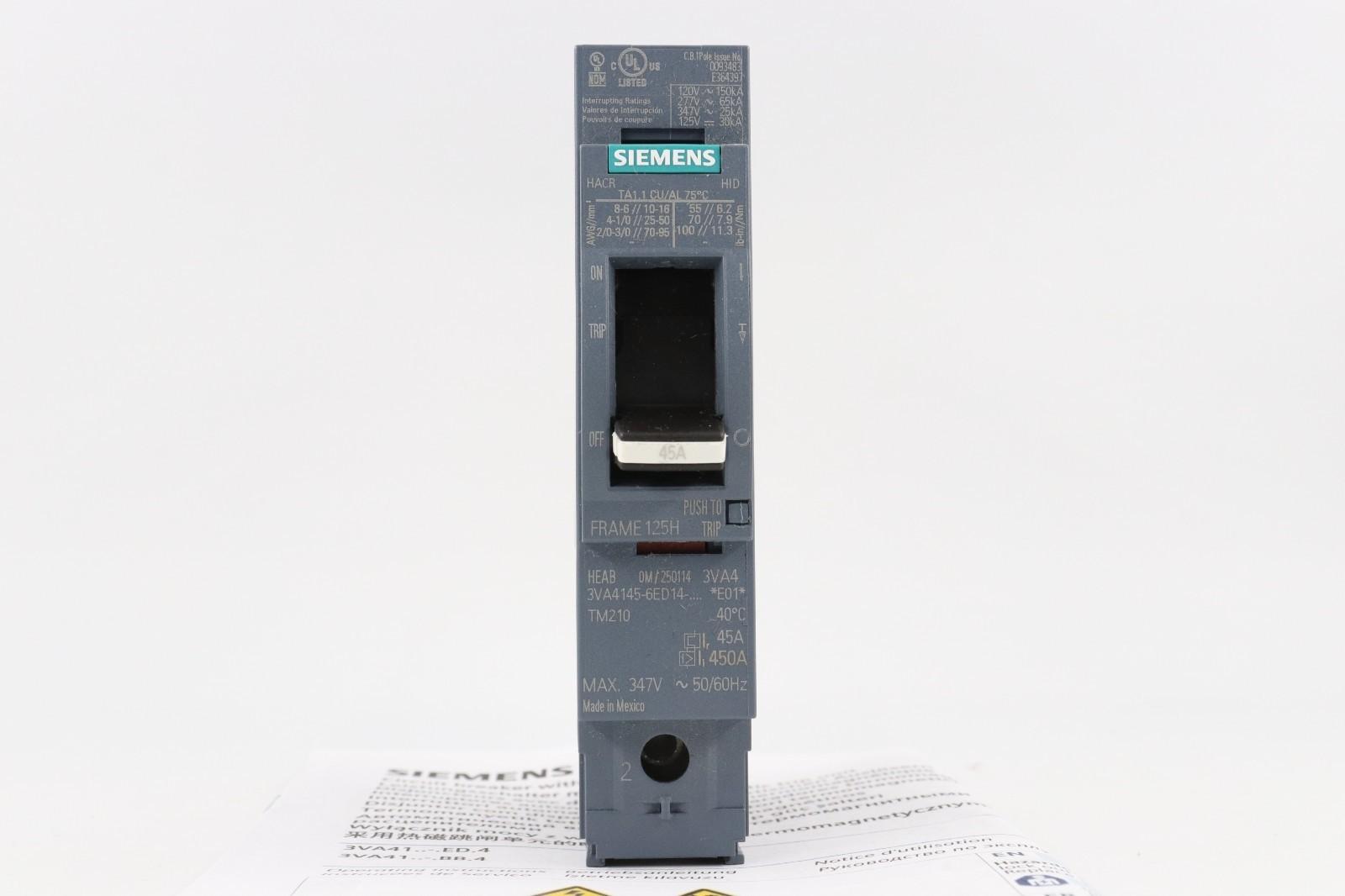 BRKR 3VA41 1P 45A 65KA FTFM LD LUG