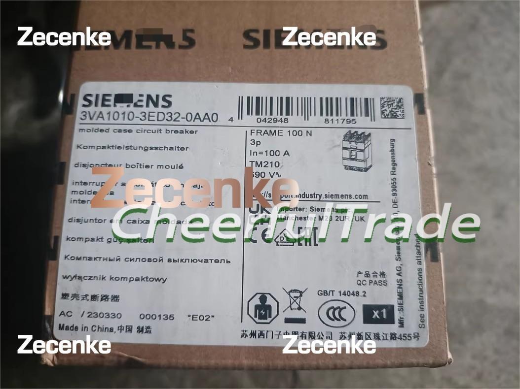 BRKR 3VA10 3P 100A 25KA FTFM NUT