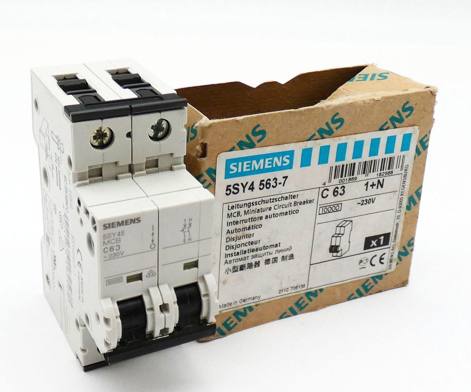SUP PTOR 5SY4 1P+N 240V 63A 7.5K C-TRIP