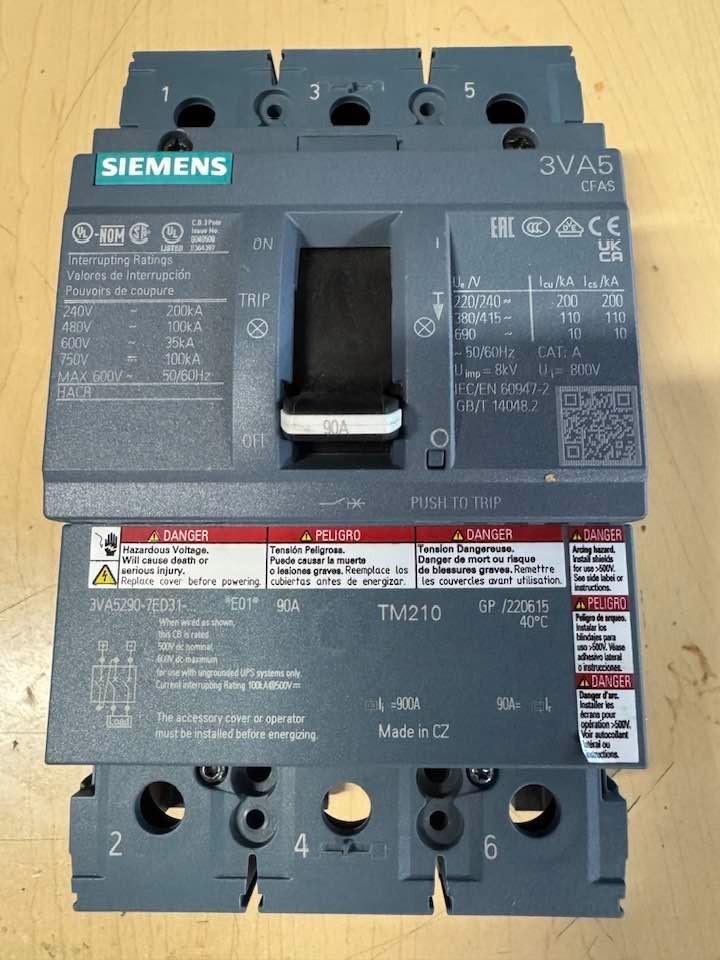 BRKR 3VA52 3P 90A 100KA FTFM