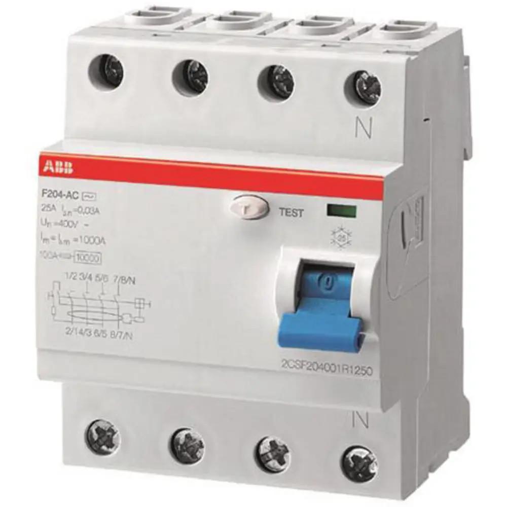 F204 A-63/0.03 Residual Current Circuit Breaker 4P A type 30 mA