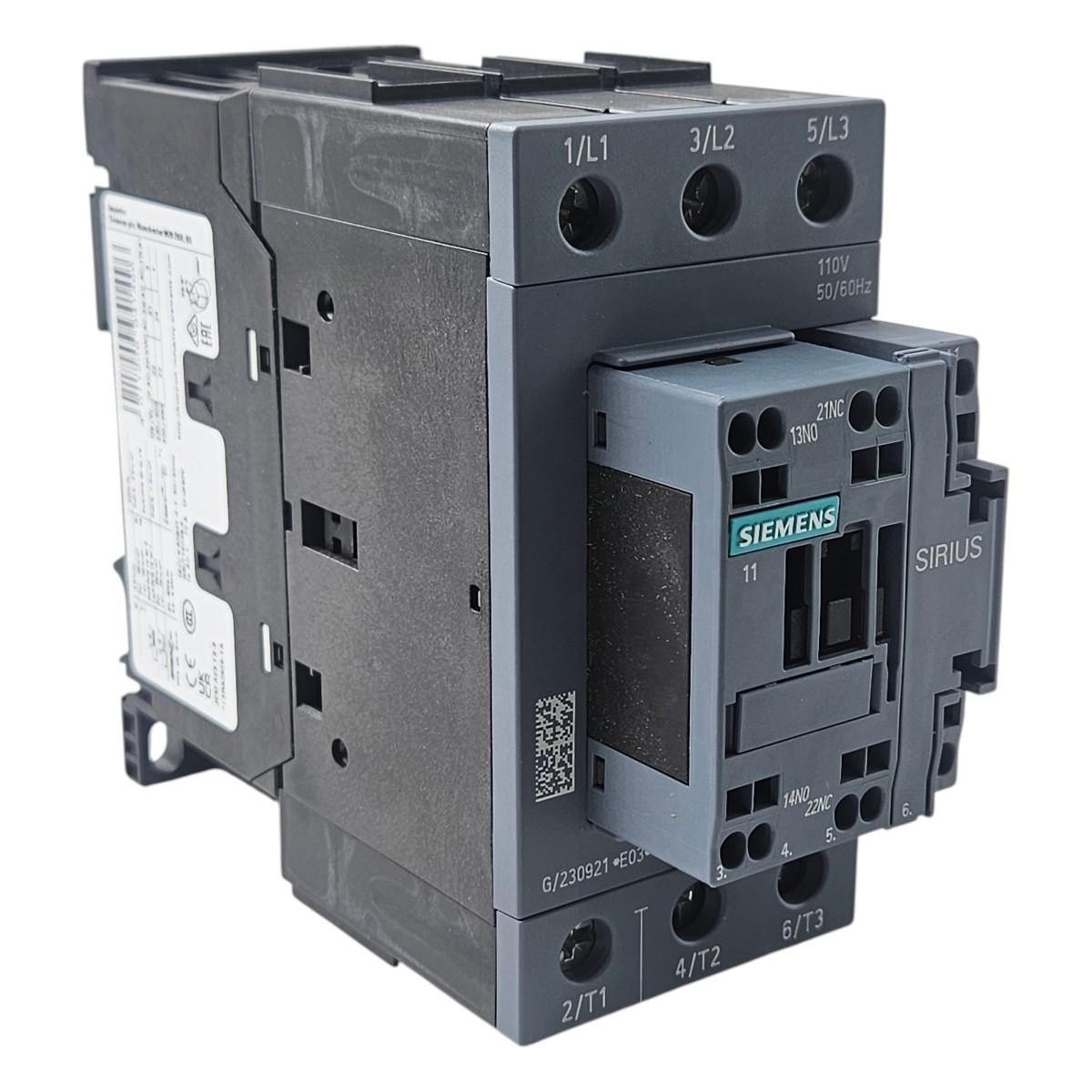 CONTACTOR S2 50A 110VAC SPRING 1NO/1NC
