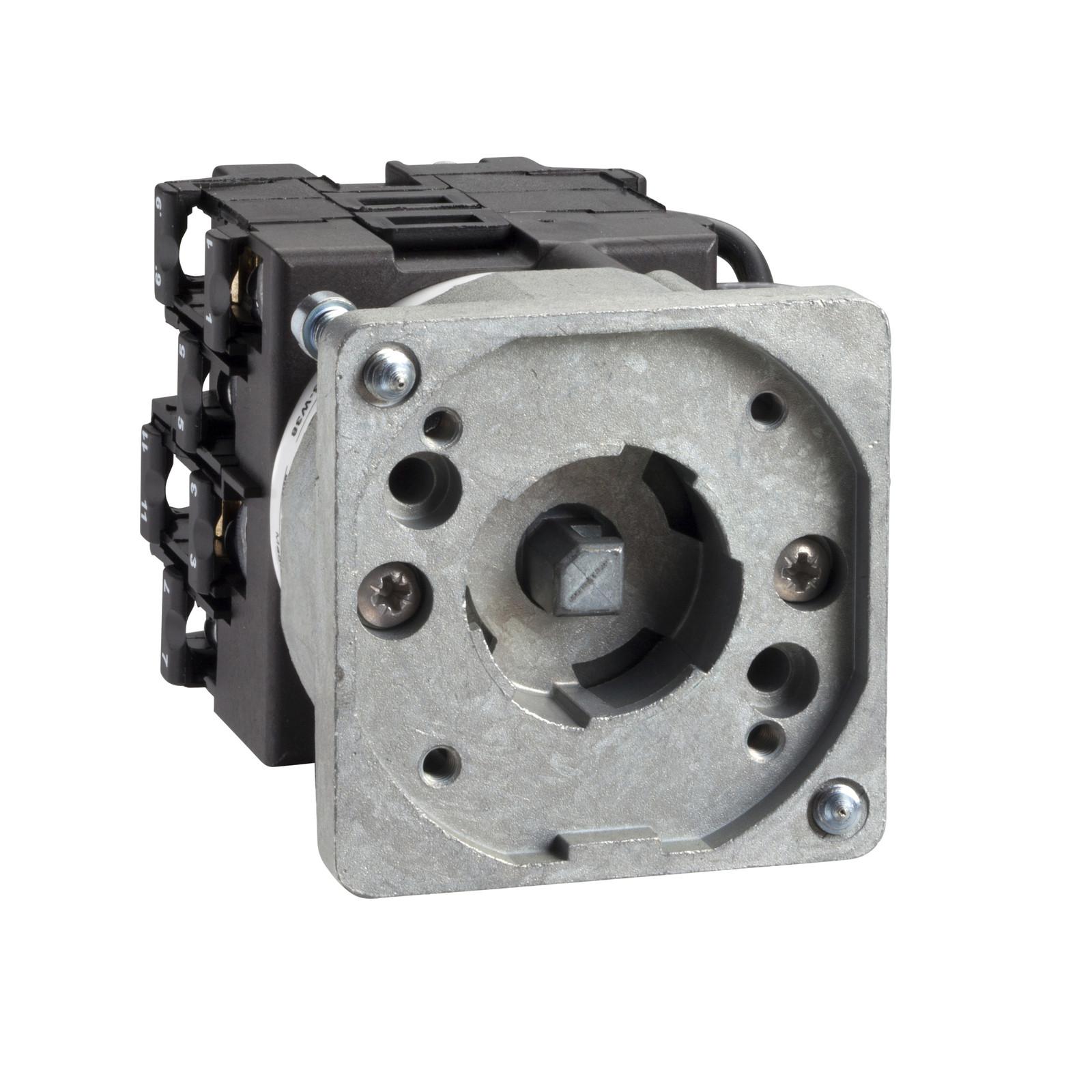 Body for stepping switch, Harmony K, Ø 22mm, metal, 1 pole, 6 steps, 45°, 12A