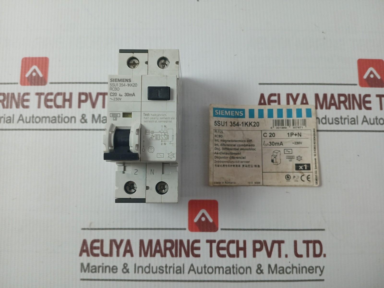 RCCB, IFN 30MA, 10KA, 1+N POLE, C, 20A