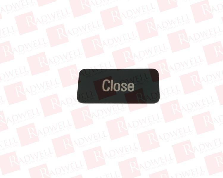INSCR. LABEL, BLACK 12.5 X 27MM, CLOSE