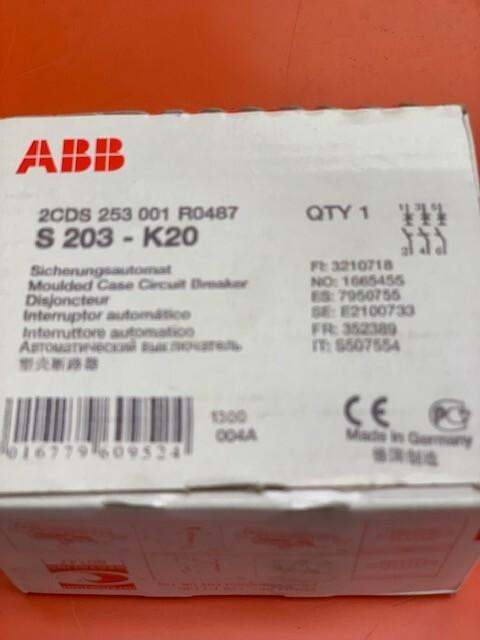 S203-K20 Miniature Circuit Breaker - 3P - K - 20 A