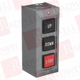 Complete control station, Harmony 9001B, 3 push buttons UP-DOWN-STOP, 5A, 600V AC, NEMA 1