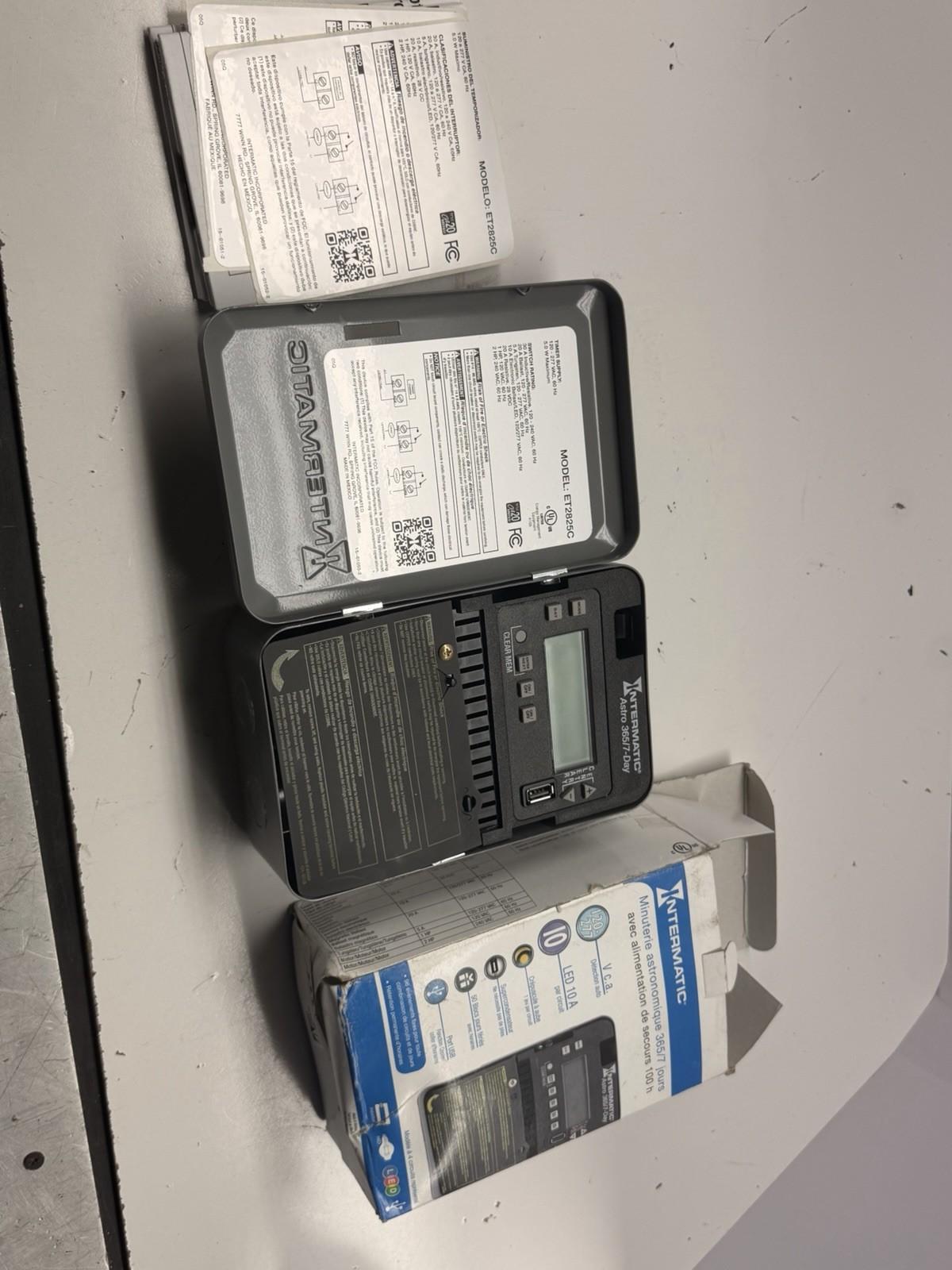 Astronomic 7-Day/365 Day 2-Circuit Electronic Control, 120-277 VAC, 2-SPST/DPST, Indoor Metal Enclosure