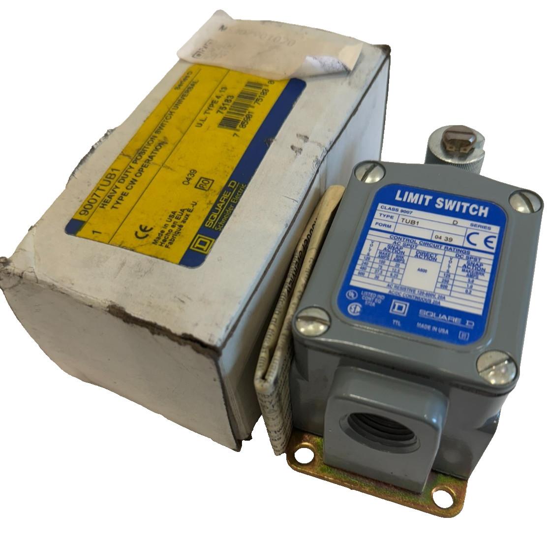 NEMA limit switch, 9007T, severe duty, rotary lever arm, 20A at 120VAC, clockwise only, 1NO/1NC, NEMA 1, 4, 12, 13