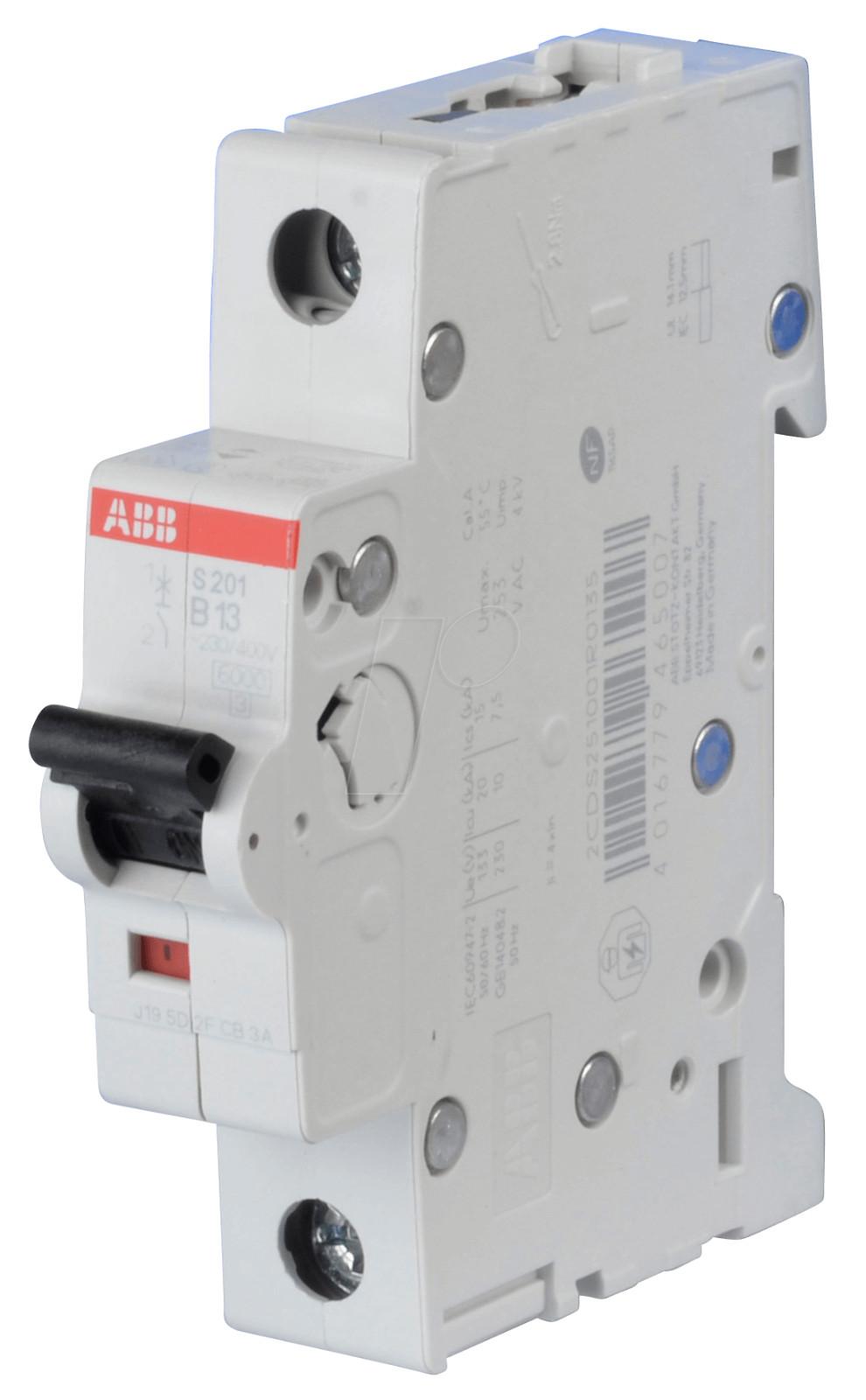 S201-C13 Miniature Circuit Breaker - 1P - C - 13 A
