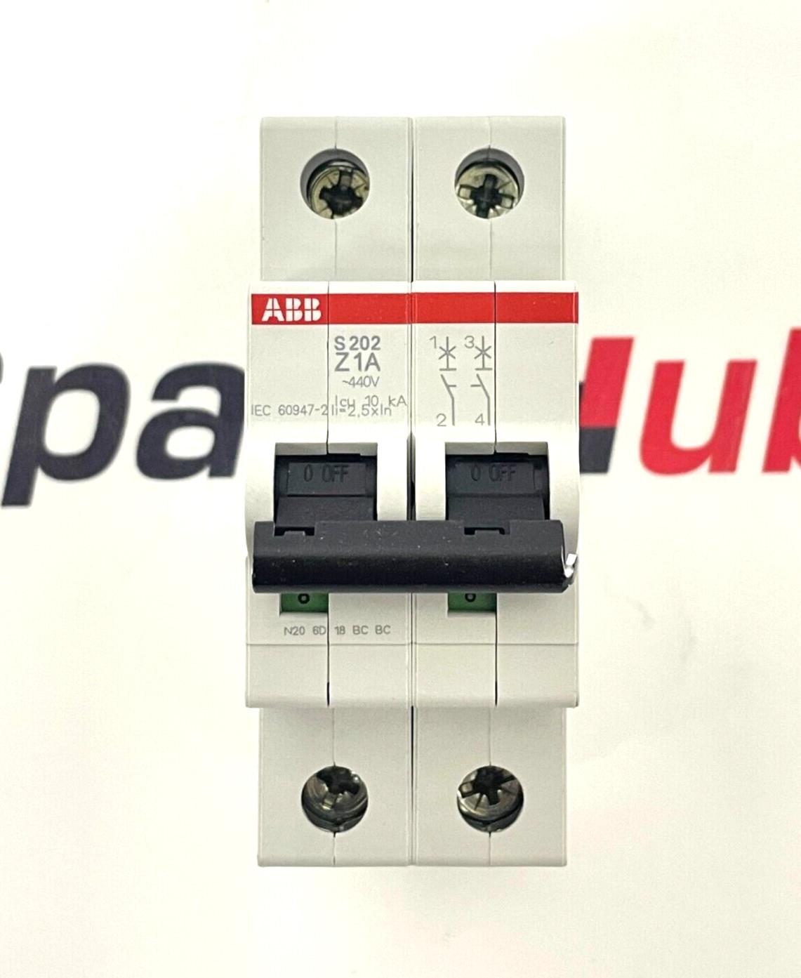 S202-Z1 Miniature Circuit Breaker - 2P - Z - 1 A