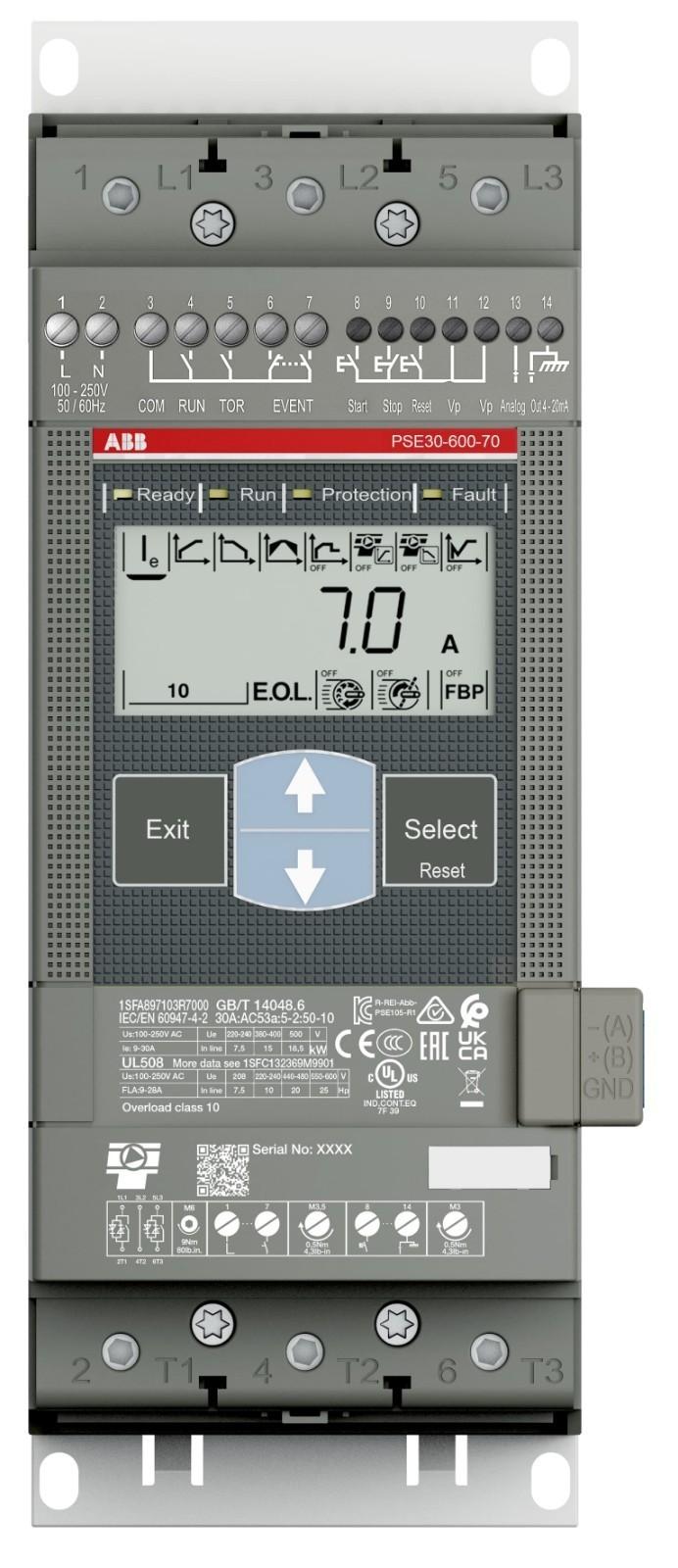 PSE25-600-70 Softstarter - 25 A - 208 ... 600 V AC