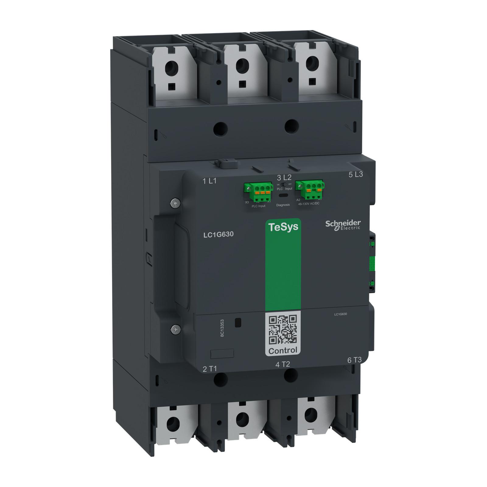 Contactor, high power, TeSys Giga, advanced version, AC-3, <= 440V, 800A, 3 pole/NO, 200-500VAC/DC coil
