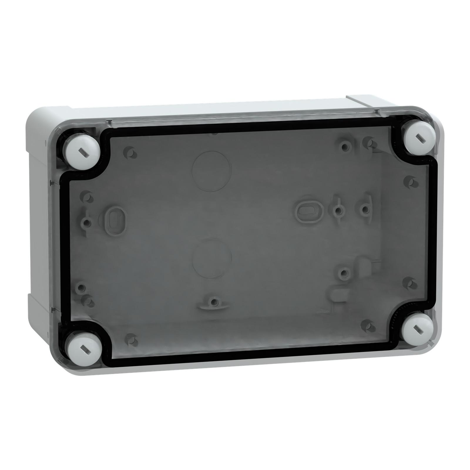 PC box IP66 IK08 RAL7035 Int.H175W105D80 Ext.H192W121D87 Transp.cover H20