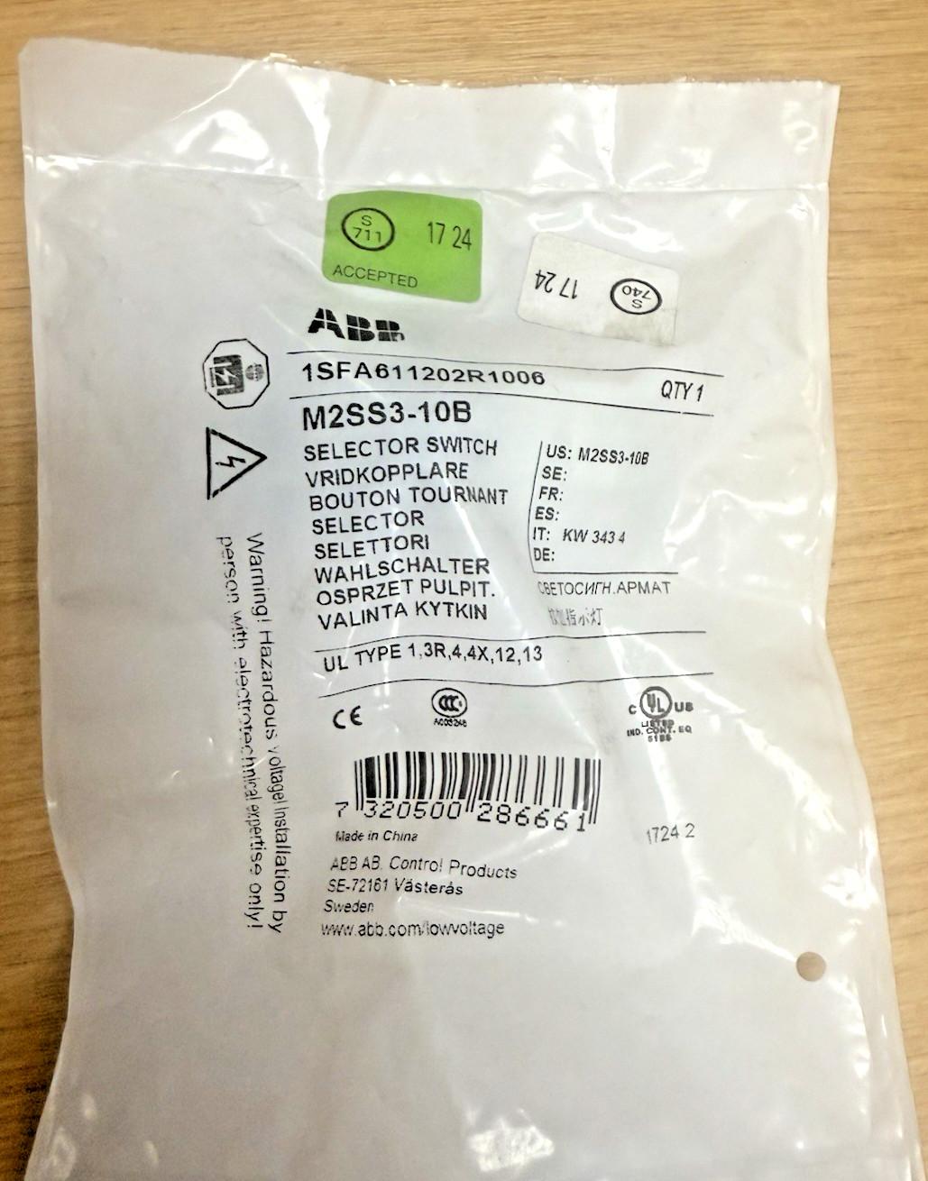 M2SS3-10B Selector Switch