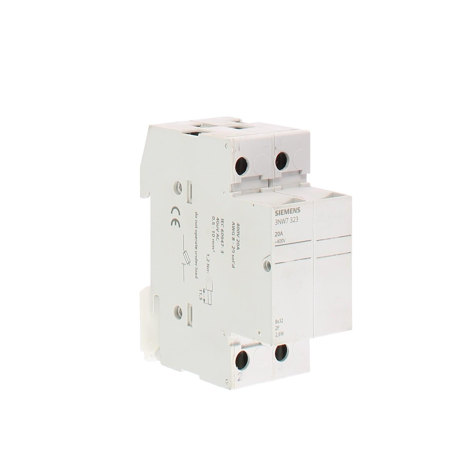 FUSE HOLDER, 2-POLE, 20A, 8X32MM FUSE