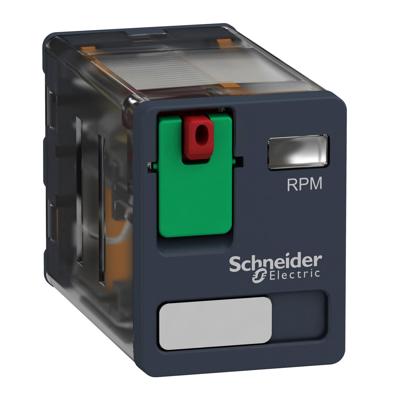 plug-in relay, Harmony electromechanical relays, 15A, 2CO, lockable test button, 230V AC