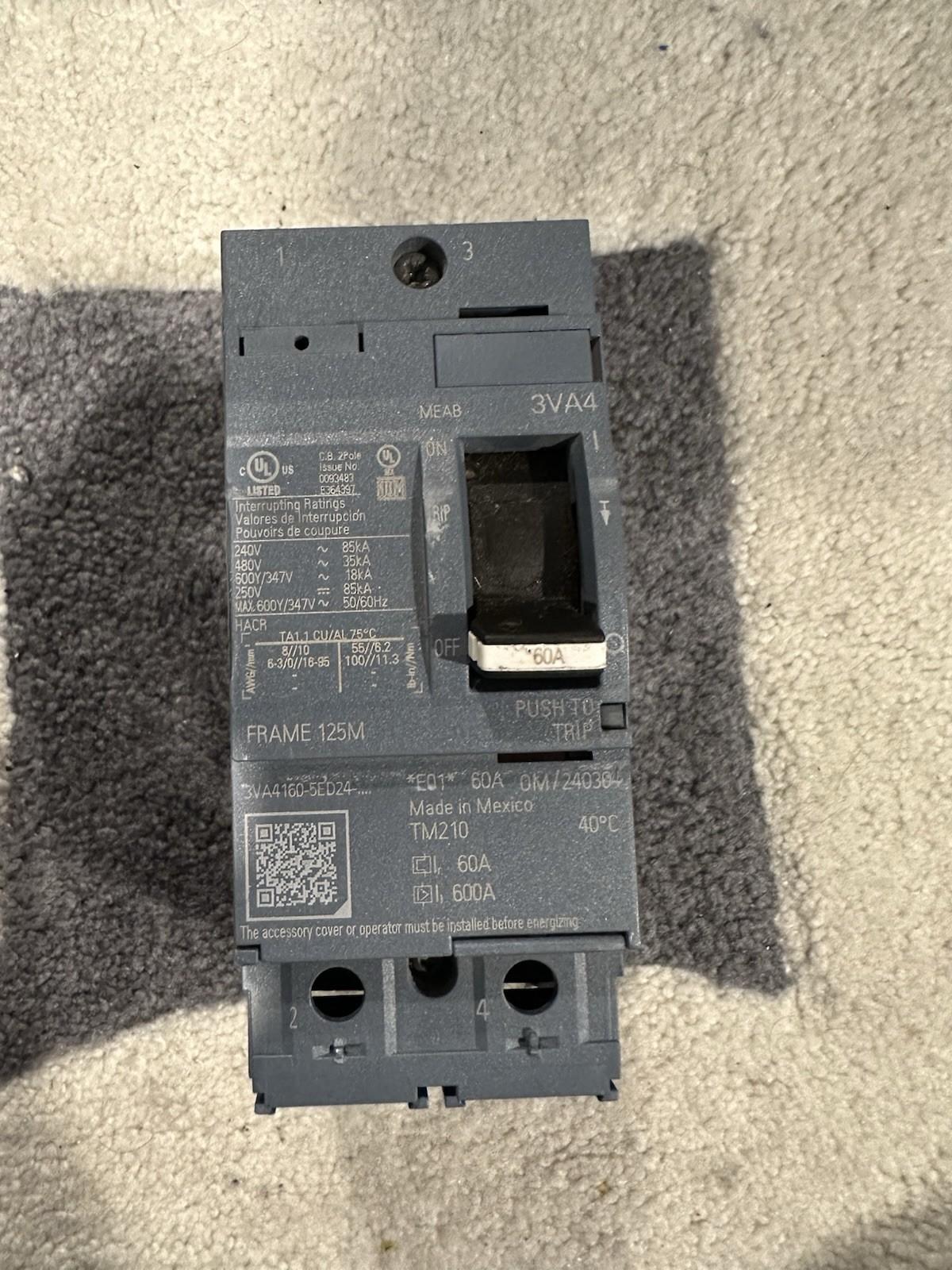 BRKR 3VA41 2P 60A 35KA FTFM LD LUG