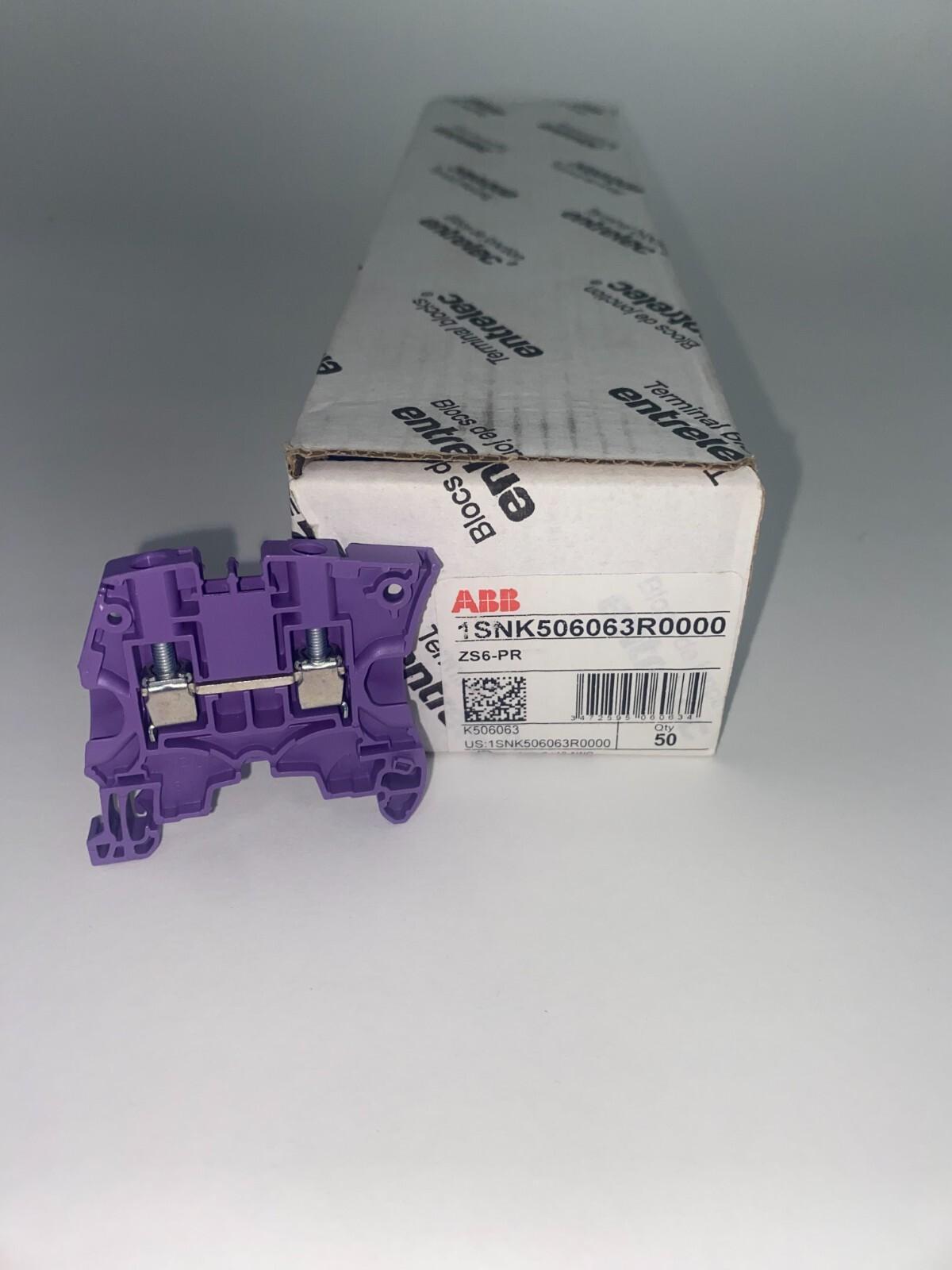 ZS6-PR Screw Clamp Terminal Block - Feed-through - Purple