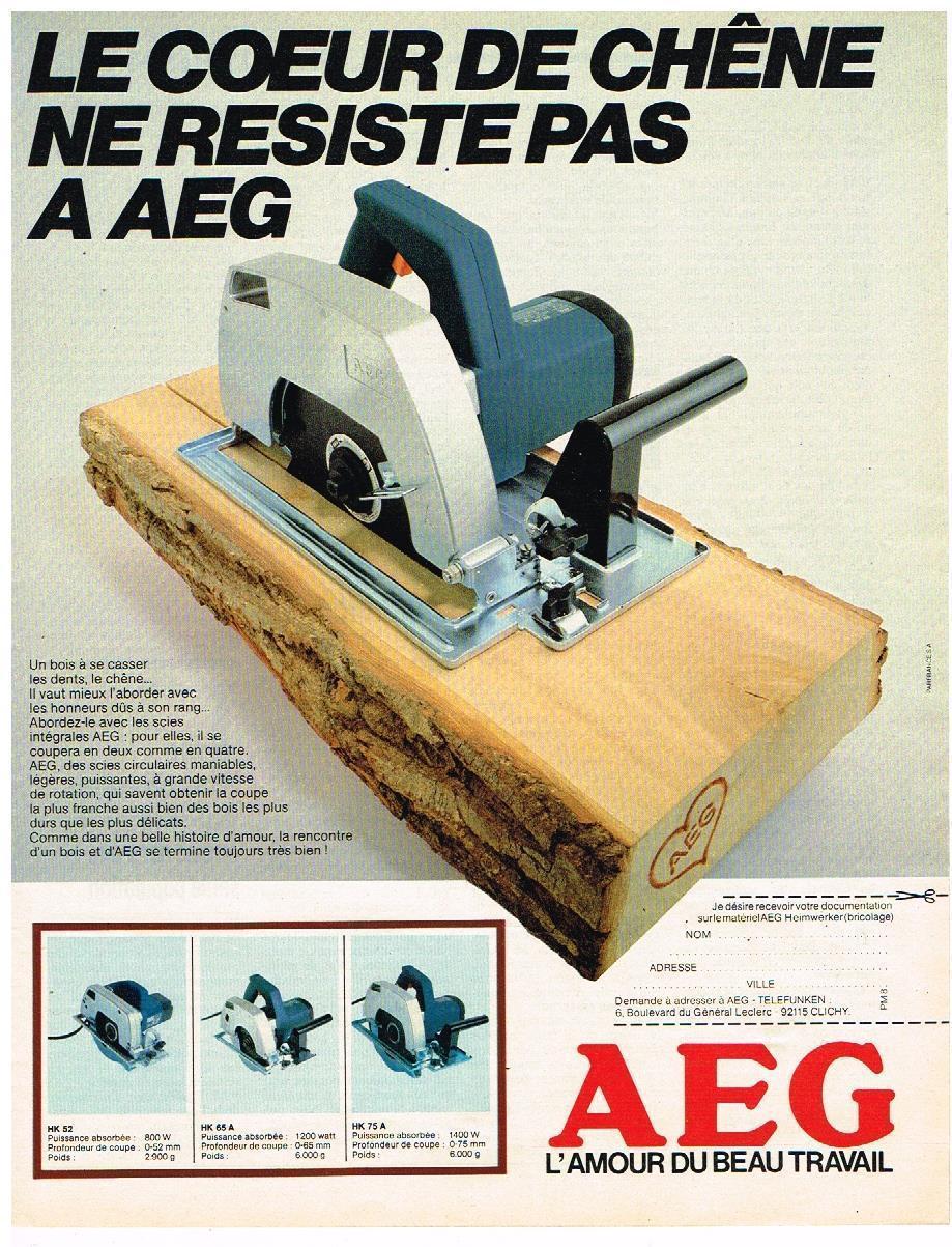 PUBLICITE ADVERTISING 105 1983 outillage les scies