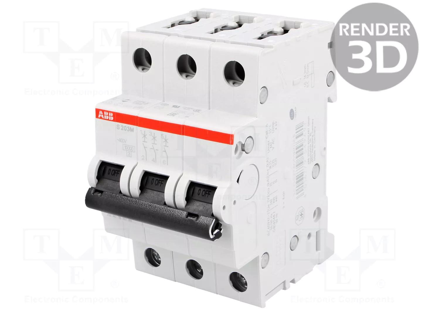S203M-D25 Miniature Circuit Breaker - 3P - D - 25 A