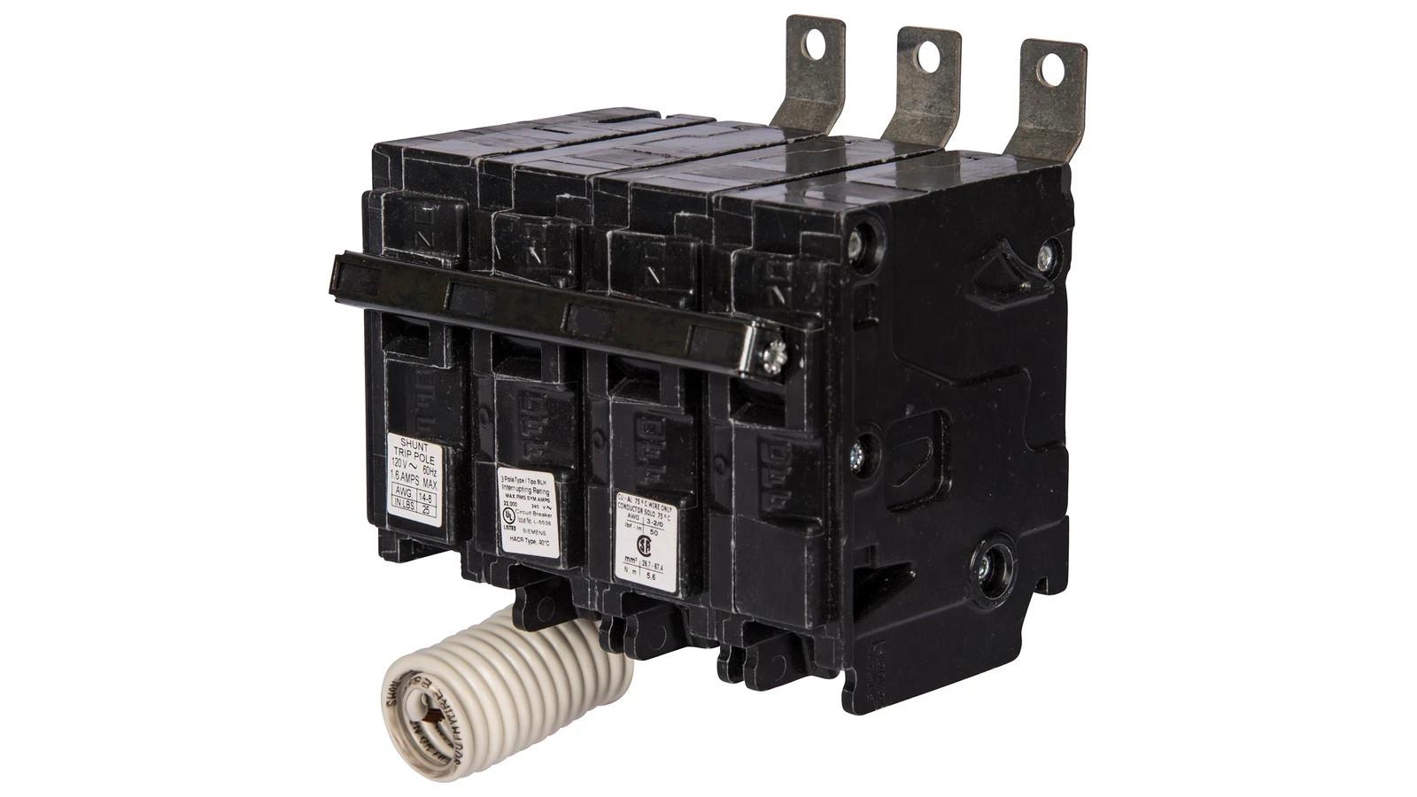 BREAKER 40A 3P 240V 65K HBL 120V SHUNT