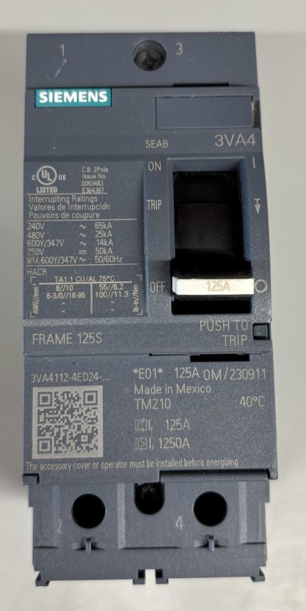 BRKR 3VA41 2P 125A 25KA FTFM LD LUG